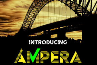 Ampera: A Display Font for Creative Crafters and Product Makers