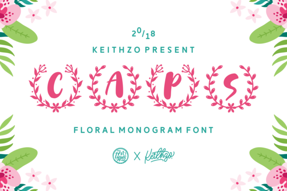 Caps: A Floral Monogram Font for Web Design
