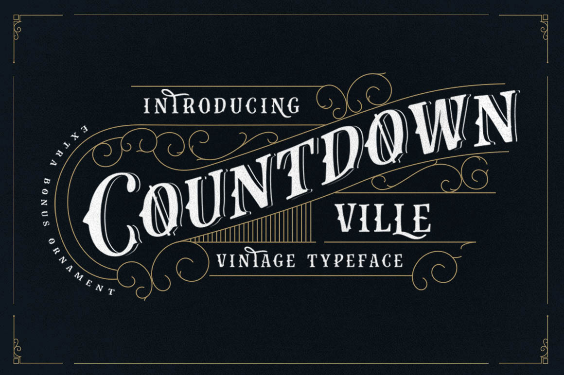 Countdown Ville: A Timeless Display Font for Crafters and Designers