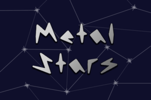 Font Choice That Sparks Attention: Metal Stars in Action
